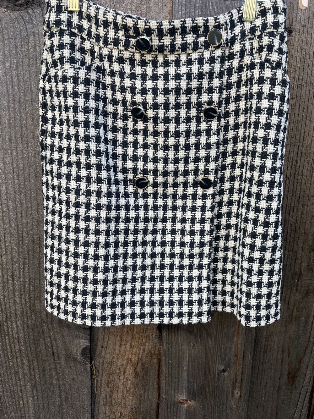 Talbots Houndstooth Tweed A-Line Skirt Size 2